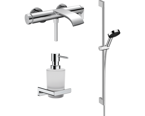 Смеситель для ванны с душем Hansgrohe Vivenis 75420000 + Душевой гарнитур 24170000 + Дозатор 41745000 Смеситель для ванны с душем Hansgrohe Vivenis 75420000 + Душевой гарнитур 24170000 + Дозатор 41745000