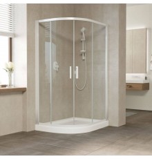 Душевой уголок Vegas Glass ZS-F 120*90 01 01 профиль белый, стекло прозрачное