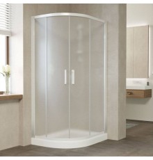 Душевой уголок Vegas Glass ZS-F 100*80 01 10 профиль белый, стекло сатин