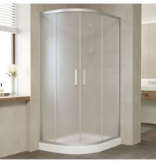 Душевой уголок Vegas Glass ZS-F 90*80 07 10 профиль матовый хром, стекло сатин