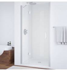 Душевая дверь в нишу Vegas Glass AFP 120 07 01 L профиль матовый хром, стекло прозрачное