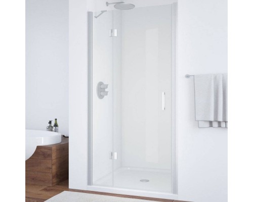 Душевая дверь в нишу Vegas Glass AFP 120 07 01 L профиль матовый хром, стекло прозрачное