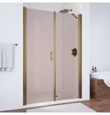 Душевая дверь в нишу Vegas Glass EP-F-2 130 05 05 L профиль бронза, стекло бронза