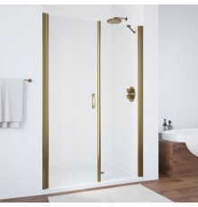 Душевая дверь в нишу Vegas Glass EP-F-2 125 05 01 L профиль бронза, стекло прозрачное