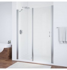 Душевая дверь в нишу Vegas Glass EP-F-1 150 08 01 L профиль глянцевый хром, стекло прозрачное