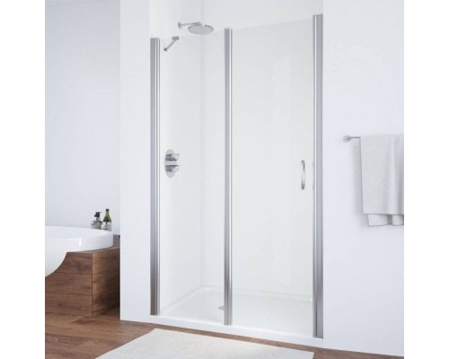 Душевая дверь в нишу Vegas Glass EP-F-1 105 08 01 L профиль глянцевый хром, стекло прозрачное