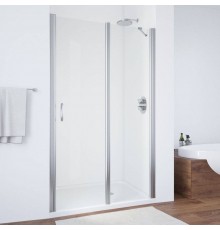 Душевая дверь в нишу Vegas Glass EP-F-1 105 08 01 R профиль глянцевый хром, стекло прозрачное