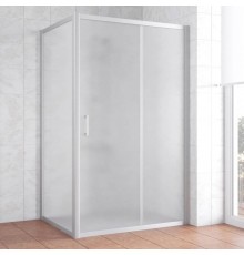 Душевой уголок Vegas Glass ZP+ZPV 130*70 07 10 профиль матовый хром, стекло сатин