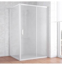 Душевой уголок Vegas Glass ZP+ZPV 110*100 01 10 профиль белый, стекло сатин