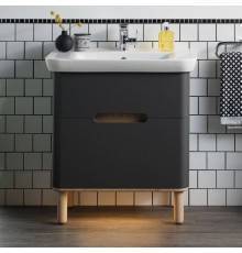 Тумба с раковиной VitrA Sento Sento 80 c LED подсветкой, матовый антрацит