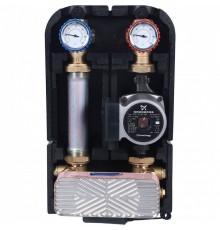 Насосная группа с теплообменником 18 пластин,с насосом Grundfos UPSO 25-65 в теплоизоляции STOUT