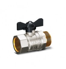 Краны шаровые Кран шаровой латунный LD Pride 47.20.B-Н.Б, вн./нар.резьба, ручка-бабочка, 3/4 LD 47.302.20