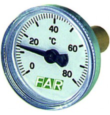 Термоманометры Термометр 3/8, торцевое соединение, 0…80°С, зонд 36 мм, ф40 мм FAR FA 2651
