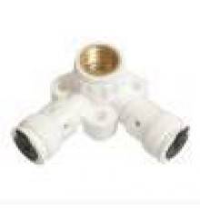 Фитинги push Водорозетка угловая ВР Vision, 16X1/2 (40 мм), с черной заглушкой BP04 1/2 HE 3SK-160416BP