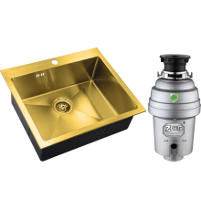 Комплект Мойка кухонная Zorg Inox PVD Inox Pvd SZR-5951 bronze + Измельчитель Inox D ZR-56 D