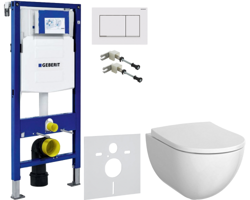 Комплект Унитаз подвесной Geberit Acanto 500.600.01.2 + Крышка 500.605.01.2 + Крепления Duofix 111.815.00.1 к стене + Шумоизоляция 156.050.00.1 + Инсталляция UP 320 111.300.00.5 + Кнопка Sigma 30 115.883.JT.1 белая матовая, хром глянцевый Комплект Унитаз подвесной Geberit Acanto 500.600.01.2 + Крышка 500.605.01.2 + Крепления Duofix 111.815.00.1 к стене + Шумоизоляция 156.050.00.1 + Инсталляция UP 320 111.300.00.5 + Кнопка Sigma 30 115.883.JT.1 белая матовая, хром глянцевый