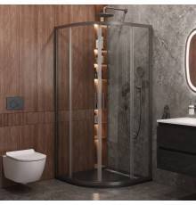 Душевой уголок Cezares Molveno R 2 100 C GM IV, 100х100 см, профиль оружейная сталь, стекло прозрачное