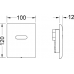 TECE TECEplanus Urinal Панель смыва для писсуара, с инфракрасным датчиком, 6 V батарея, цвет: белый глянцевый. 9242356
