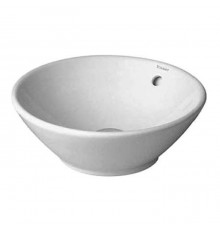 Duravit Starck 3 Раковина круглая 42 cm с переливом, без отв под смеситель, вкл. крепление, цвет: белый . 0325420000