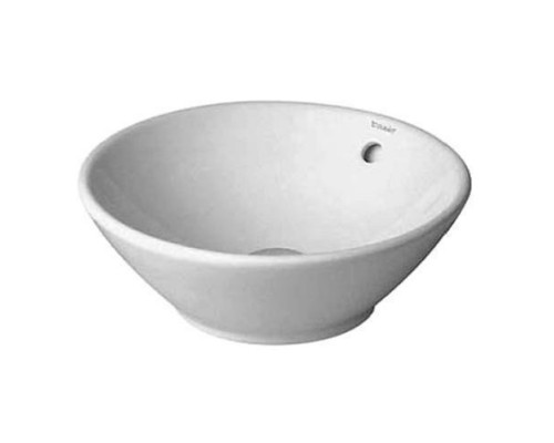 Duravit Starck 3 Раковина круглая 42 cm с переливом, без отв под смеситель, вкл. крепление, цвет: белый . 0325420000