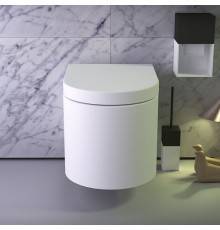 KNIEF Glow Унитаз подвесной безободковый 52x39x36см с крышкой микролифт, цвет: белый матовый. 0600-064-01R Bi matt