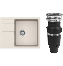 Комплект Мойка Schock Optima 50D Cristalite эверест + Измельчитель Bone Crusher BC 610-AS