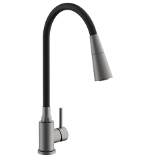 Смеситель для кухни BELZ B810 B74810-3 с гибким изливом, оружейная сталь