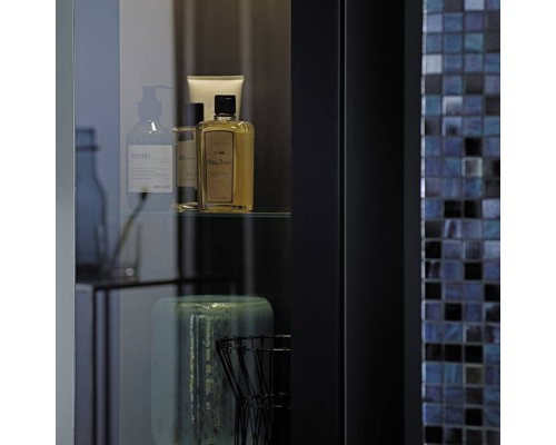 Burgbad Yumo Шкаф подвесной 35x32x176 см, с подсветкой, цвет: серый. HSKD035LF3194