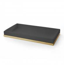 3SC Mood Deluxe Black Лоток универсальный, настольный, композит Solid Surface, цвет: чёрный матовый/золото 24к.