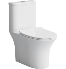 Унитаз-моноблок EvaGold SM9614 безободковый, с микролифтом