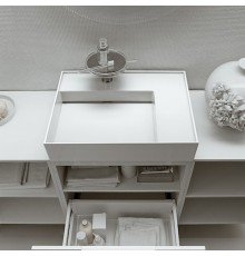 Laufen Kartell Раковина 60х46х12 см, 1 отв., без перелива, полка справа, цвет: белый. 8.1033.4.000.111.1
