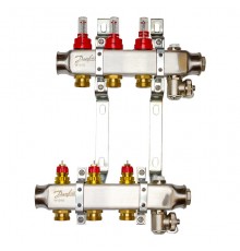Комплект коллекторов Danfoss SSM-3F с расходомерами и кронштейнами, 3 контура. 088U0953