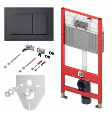 TECEbase K401407 (9400401+9200010+9240407+9380014) Модуль с панелью смыва TECEnow черная матовая K401407