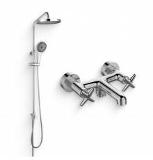 Душевой комплект Смеситель IDDIS Acros ACRSB02i02WA хром + Стойка SpaHome SPA3F0Ci76