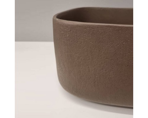 ArtCeram Cognac Раковина накладная Quadro, 43x43хh22,5см, без отв под смеситель, без перелива, цвет: nero roma. ACA038 12 00 giallo zinco САЛОН,  COL006 20 00 nero roma *0 САЛОН