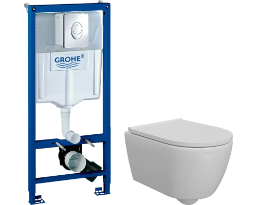 Комплект Унитаз подвесной DIWO Коломна 0700 с микролифтом + Инсталляция Grohe Rapid SL 38721001 3 в 1 с кнопкой смыва Комплект Унитаз подвесной DIWO Коломна 0700 с микролифтом + Инсталляция Grohe Rapid SL 38721001 3 в 1 с кнопкой смыва