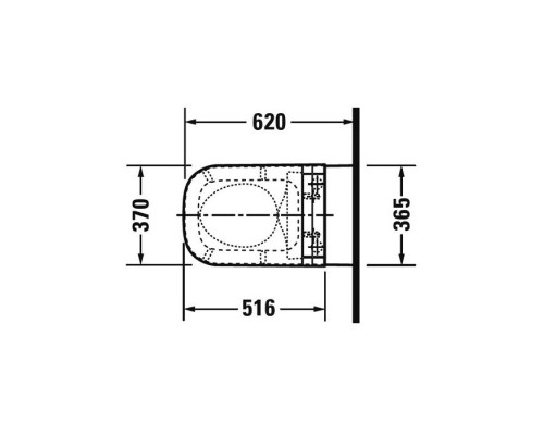 Duravit Happy D.2 SensoWash Унитаз 62х36.5см., подвесной, безободковый, с креплениями, цвет: белый. 2550590000