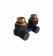 Узел нижнего подключения КЗТО PREMIUM 1/2ʹ х 3/4ʹ Eurokonus, угловой RAL 1T103S9005 УНПУRAL1T103S9005