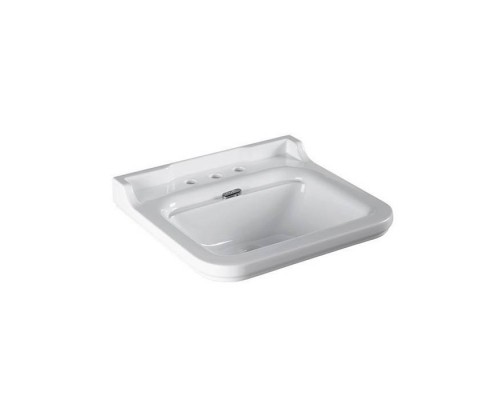 Kerasan Waldorf Раковина 60х55 см, 3 отв., керамическая, цвет: белый/хром. 4140K1bi/cr*3 Kerasan Waldorf Раковина 60х55 см, 3 отв., керамическая, цвет: белый/хром. 4140K1bi/cr*3