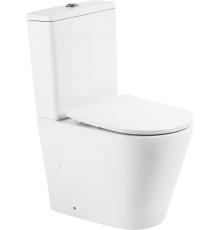Унитаз-компакт BelBagno Flay-r BB2149CPR безободковый, крышка BB2031SC с микролифтом, бачок BB2149T