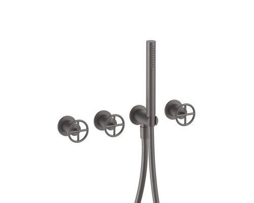 Fantini Fontane Bianche Встраиваемый смеситель для ванны, без излива, цвет: Matt Gun Metal PVD. 47 P5 P017B