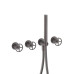 Fantini Fontane Bianche Встраиваемый смеситель для ванны, без излива, цвет: Matt Gun Metal PVD. 47 P5 P017B