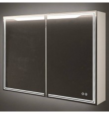 Зеркало-шкаф Art Max Merano 100х80 белое, с LED-подсветкой, 6000К