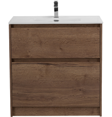 Тумба с раковиной BelBagno Kraft 80 напольная, rovere tabacco, раковина BB800ETL