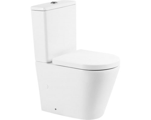 Унитаз-компакт BelBagno Flay-r BB2149CPR безободковый, крышка BB105SC с микролифтом, бачок BB2149T