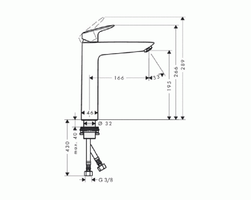 Hansgrohe Logis Смеситель для раковины, однорычажный, цвет: хром. 71091000 Hansgrohe Logis Смеситель для раковины, однорычажный, цвет: хром. 71091000