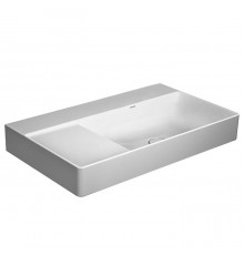 Duravit DuraSquare Раковина подвесная 80х47см, Dx, с отметками на 2 отв., без перелива, с покрытием WonderGliss, цвет: белый. 23498000401