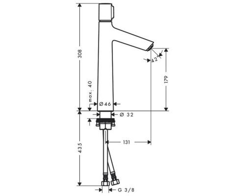Hansgrohe Talis Select S 190 Смеситель для раковины, однорычажный, на 1 отв., h: 30,8см., цвет: хром. 72045000 Hansgrohe Talis Select S 190 Смеситель для раковины, однорычажный, на 1 отв., h: 30,8см., цвет: хром. 72045000