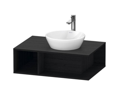Duravit D-Neo Тумбочка подвесная компакт 80x55х26 см., раковина, 1 открытое отделение на левой стороне, цвет: Black Oak. 2328400000,  DE495801616