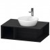Duravit D-Neo Тумбочка подвесная компакт 80x55х26 см., раковина, 1 открытое отделение на левой стороне, цвет: Black Oak. 2328400000,  DE495801616